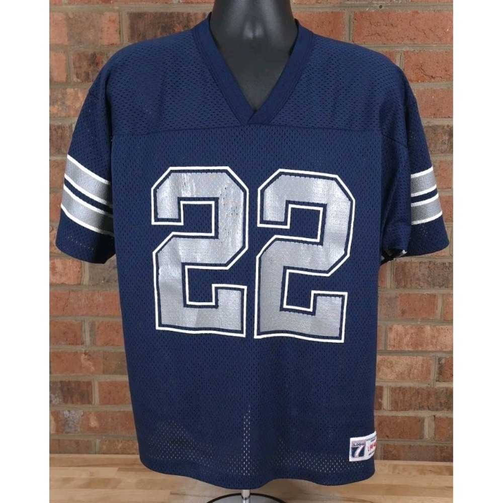 Vintage LOGO 7 Athletic Emmitt Smith 22 Dallas Cowboys NFL Jersey Large USA